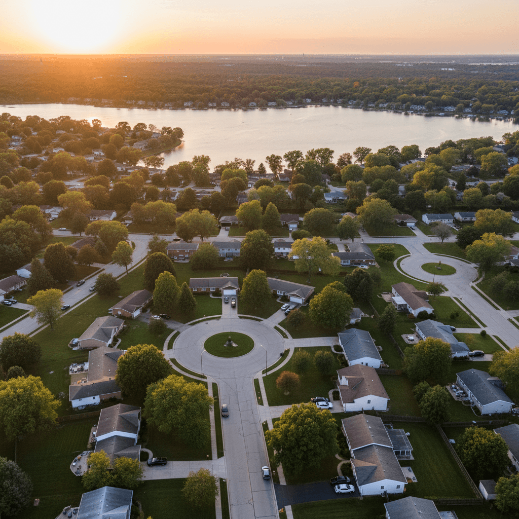 Suburban neighborhood homes