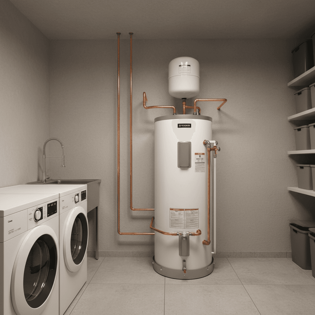 Professional water heater installation