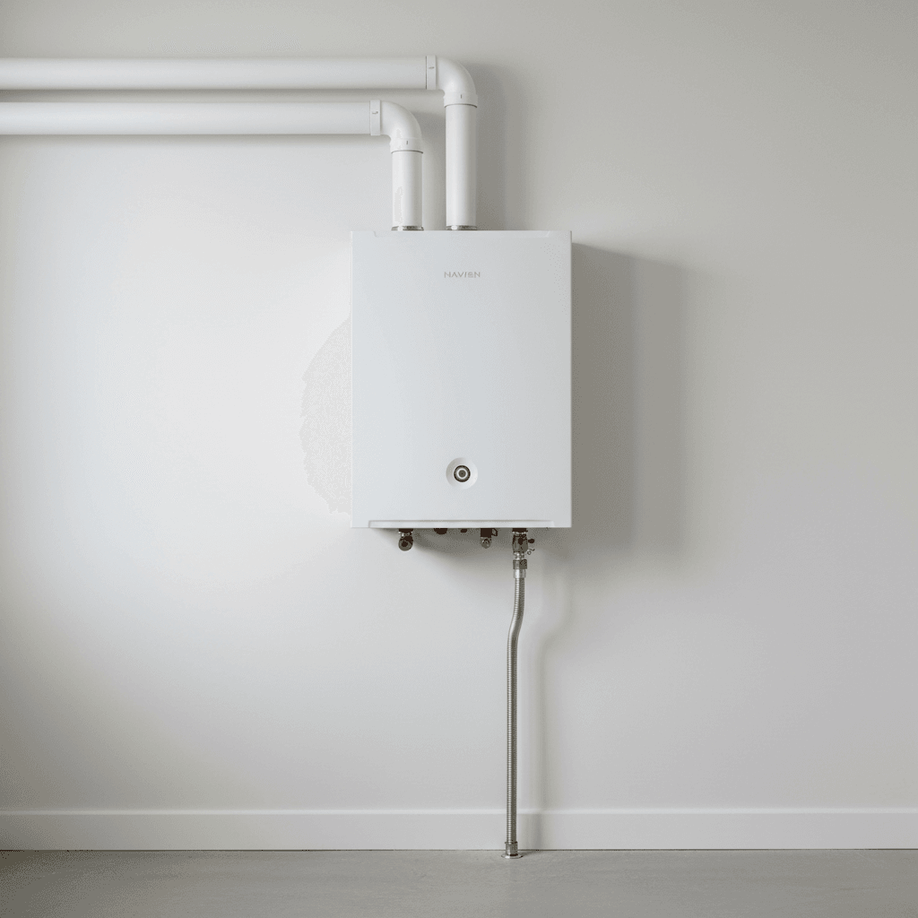 High efficiency tankless water heater installation